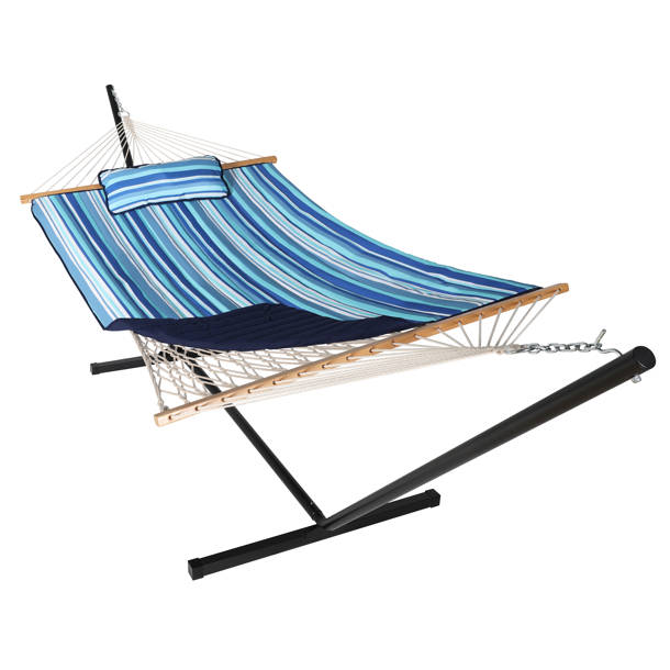 Arlmont & Co. Harrington Double Spreader Bar Hammock with Stand